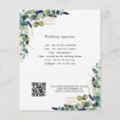 Grüne Eukalyptus Hochzeitsprogramm Details QR (Rückseite)