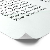 Grüne Eukalyptus-Hochzeitstabelle Poster (Ecke)