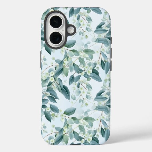 Grüne Eukalyptus im Weichtöner-Stil Case-Mate iPhone Hülle (Rückseite)