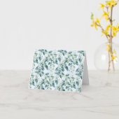 Grüne Eukalyptus im Weichtöner-Stil Karte (Gelbe Blume)