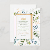 Grüne Eukalyptus Klassische Hochzeit Begleitkarte (Vorne/Hinten)