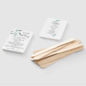 Grüne Eukalyptus Leaf Einfaches Hochzeitsprogramm Fächer (Non-assembled)