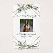 Grüne Eukalyptus Leaf Rahmen Foto Gebetskarte (Vorderseite)