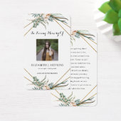 Grüne Eukalyptus Leaf Rahmen Foto Gebetskarte (Schreibtisch)