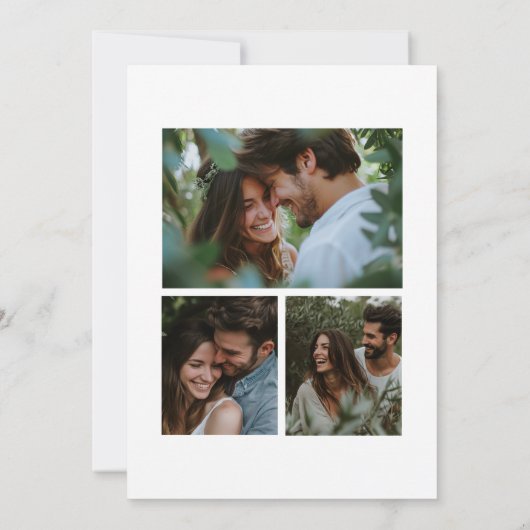 Grüne Eukalyptus mit Foto Wedding Einladung (Rückseite)