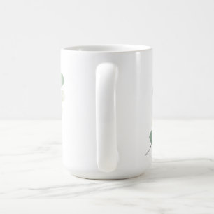 Grüne Eukalyptus-Pastell-Blätter Bettwäsche Kaffeetasse