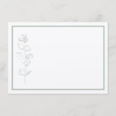 Grüne Eukalyptus-Pflanze Einfach Moderne Stationär Dankeskarte (Vorderseite)