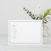 Grüne Eukalyptus-Pflanze Einfach Moderne Stationär Dankeskarte (Stehend Vorderseite)