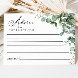 Grüne Eukalyptus-Pflanze Kinderdusche Hinweiskarte