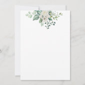 Grüne Eukalyptus Rosen Einladung zur Hochzeit (Rückseite)