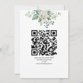 Grüne Eukalyptus Rosen Einladung zur Hochzeit (Rückseite)