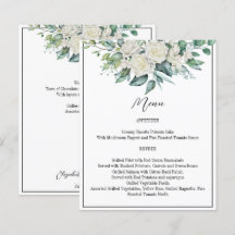 Grüne Eukalyptus Rosen Hochzeitskarte