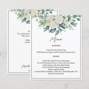 Grüne Eukalyptus Rosen Hochzeitskarte
