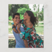 Grüne Eukalyptus-Rosen Save the Date (Rückseite)