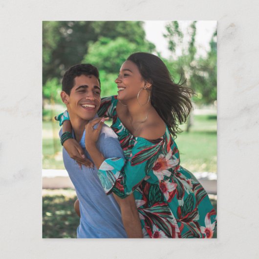 Grüne Eukalyptus-Rosen Save the Date (Rückseite)