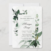 Grüne Eukalyptus Rustikales Brautparty Einladung (Vorderseite)