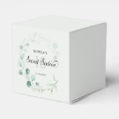 Grüne Eukalyptus Rustikales Süße 16 Geschenkschachtel (Rückseite)