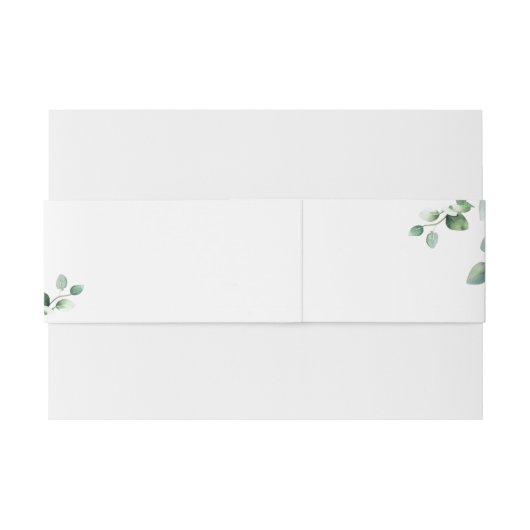 Grüne Eukalyptus-Skript Einladungsbanderole (Rückseitenbeispiel)