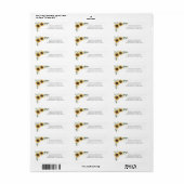 Grüne Eukalyptus Sonnenblumen Rücksendeadresse (Vorne)