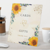 Grüne Eukalyptus-Sonnenblumen Sockelschild (In Situ)