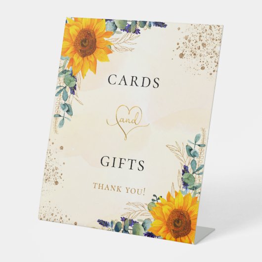 Grüne Eukalyptus-Sonnenblumen Sockelschild (Vorderseite)