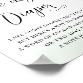 Grüne Eukalyptus Spätnächtliche Windeln Poster (Ecke)