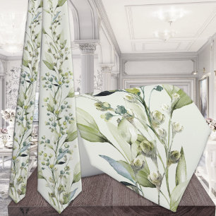 Grüne Eukalyptus Spray Vines Wedding Sage Green Krawatte