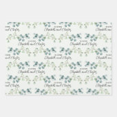 Grüne Eukalyptus Sprig Wedding Branding Geschenkpapier Set (Vorderseite 2)