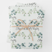 Grüne Eukalyptus Sprig Wedding Branding Geschenkpapier Set (Beispiel)