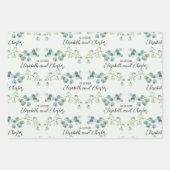 Grüne Eukalyptus Sprig Wedding Branding Geschenkpapier Set (Vorderseite)