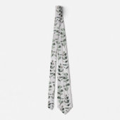 Grüne Eukalyptus-Stiele und Blätter Hochzeit Krawatte (Rückseite)