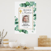 Grüne Eukalyptus-Taufe Poster (Küche)