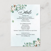 Grüne Eukalyptus- und Cotton-Blume-Hochzeit