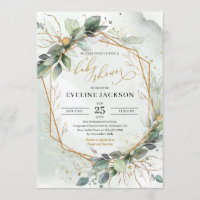 Grüne Eukalyptus und Imitate Goldbabwdusche