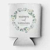 Grüne Eukalyptus Verlasse Grüne Botanische Hochzei Dosenkühler (Vorderseite)