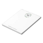 Grüne Eukalyptus Verlasse Grüne Botanische Hochzei Notizblock (Rotiert)