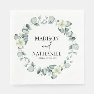 Grüne Eukalyptus Verlasse Grüne Botanische Hochzei Serviette