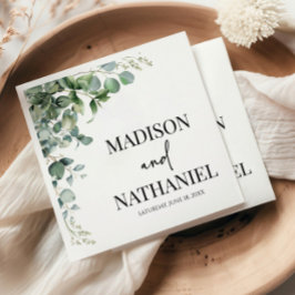 Grüne Eukalyptus Verlasse Grüne Botanische Hochzei Serviette