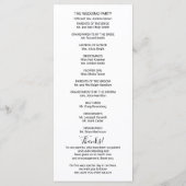 Grüne Eukalyptus Watercolor Hochzeitsprogramm Programm (Rückseite)