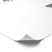 Grüne Eukalyptus Wedding Begrüßungszeichen Poster (Ecke)