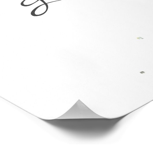 Grüne Eukalyptus Wedding Begrüßungszeichen Poster (Ecke)