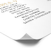 Grüne Eukalyptus Wedding Gold 12 Tischsitze Poster (Ecke)