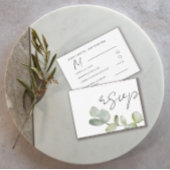 Grüne Eukalyptus Wedding RSVP