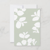 Grüne Eukalyptus Wedding RSVP Karte (Rückseite)
