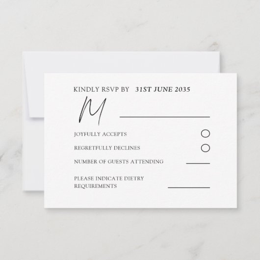 Grüne Eukalyptus Wedding RSVP Karte (Rückseite)