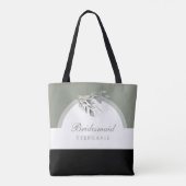 Grüne Eukalyptus Wedding Tote Bag Tasche (Rückseite)