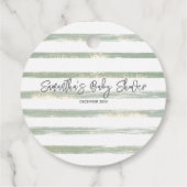 Grüne Eukalyptus Wir können frühzeitig Baby Dusche Geschenkanhänger (Rückseite)