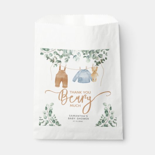 Grüne Eukalyptus Wir können frühzeitig Baby Dusche Geschenktütchen (Vorderseite)