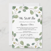 Grüne Eukalyptus Wir machen noch Vow Erneuerung Einladung (Vorderseite)