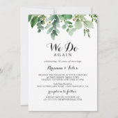 Grüne Eukalyptus Wir machen wieder Vow Erneuerung Einladung (Vorderseite)